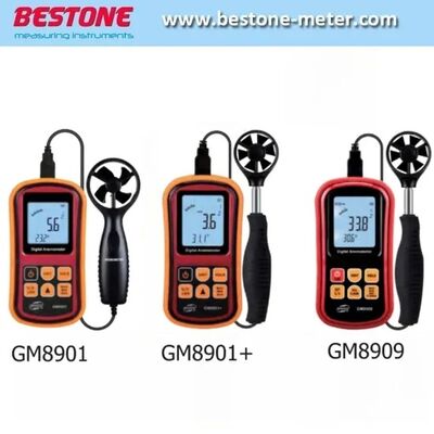 comprar Anemómetro Digital Velocidad del Aire Volumen de Aire Medidor de Velocidad del Viento Termómetro GM8901 GM8901+ GM8909 fabricación en línea