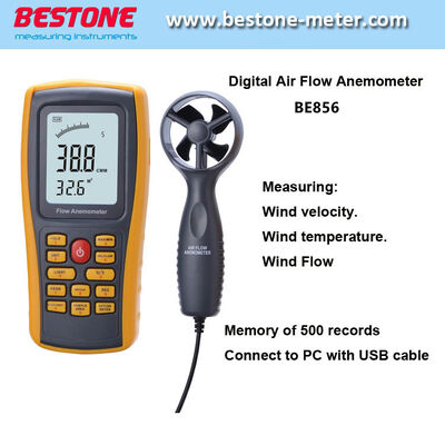 kopen Digitale luchtstroomsnelheidsmeter Be856 met USB-interface online vervaardiging