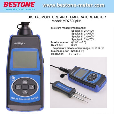 comprar Medidor digital de humedad de madera, medidor de temperatura y humedad (MD7820plus) fabricación en línea
