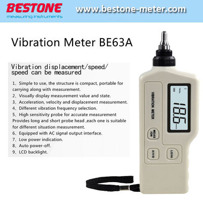 comprar Medidor de vibración Sensor de vibración digital Medidor de prueba Vibrómetro analizador Aceleración Be63A fabricación en línea