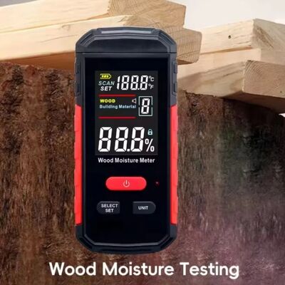 Buy WT635 Digital Moisture Meter with 10 Gears for Wood and Construction Material Measurement Including 8 Wood Gears and 2 Building Material Gears online manufacture