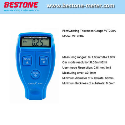 Buy 12 Months Warranty Coating Thickness Gauge Wt200A Paint Thickness Gauge China with Low Price online manufacture