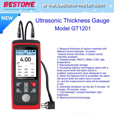 acheter Évaluateur d'épaisseur par ultrasons Display de couleur Gt1201 fabrication en ligne