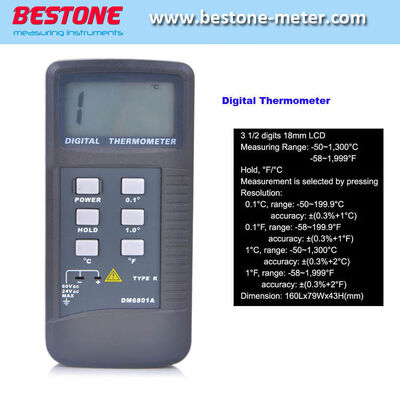kaufen Dm6801A Digitale K-Typ-Thermocouple-Thermometer Einkanal-Temperaturmesser Thermometer Online-Herstellung