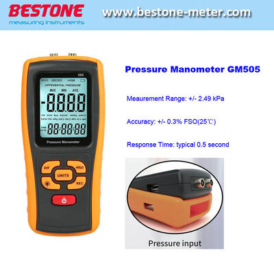 購入 GM505 オイル液体デジタル圧力計 マノメーター USBバー Psi Mmhg Mbar Inhg Kgf/Cm2 オンライン製造