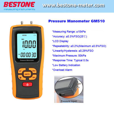 kaufen USB-Schnittstelle Differenzgasdruckmanometer GM510 mit Hintergrundbeleuchtung Online-Herstellung