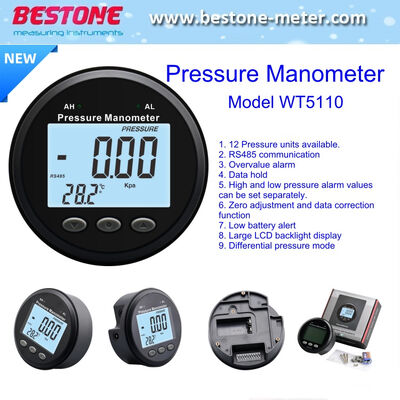 kaufen RS485 Kommunikation Digitales Druckmanometer Wt5110 Industrie on-line-Fertigung