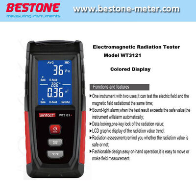 comprar Detector de Radiação Eletromagnética Digital com Display Colorido para Uso Doméstico Medição Wt3121 fabricação em linha
