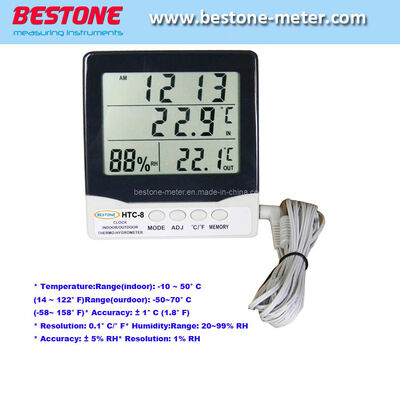 kopen LCD-display Digitale thermohygrometer Indoor Outdoor met waterdichte temperatuursensor online vervaardiging