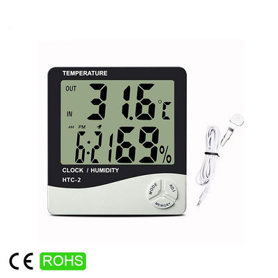 kopen HTC-2 Indoor Outdoor Hygro Thermometer met temperatuurscherm Geheugen Kalenderklok online vervaardiging