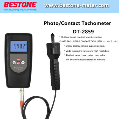 comprare Foto Contatto Tachometro Dt-2859 Motore di misura del tachometro laser digitale portatile fabbricazione online
