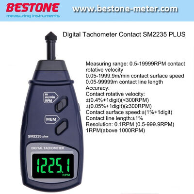 comprar Tacómetro Digital de Contacto Antiinterferencias Sm2235plus con Chips MCU fabricación en línea