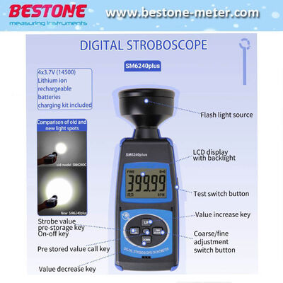 comprare 5 cifre LCD Digital Stroboscope Tachometro Sm6240plus Con retroilluminazione fabbricazione online