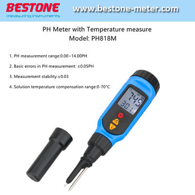 kaufen Digitale Durchdringungs-pH-Meter Teig Fleisch Gemüse Fruchtsoßen Halbfester pH-Tester Acidimeter mit Temperaturmessung pH818m Online-Herstellung