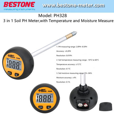 Buy 3 in 1 Digital Soil pH Meter Plant Flower Agriculture Orchard pH Value Tester Pen Type Acidimeter with Temperature Moisture Measurement pH328 online manufacture