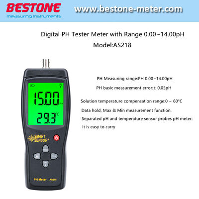 comprar Medidor de pH digital Medidor de pH Tester de pH 0.00~14.00pH Instrumento de medición de humedad Medidor de acidez del pH del agua As218 fabricación en línea
