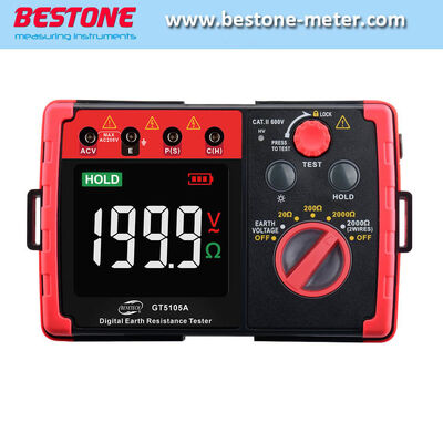 comprar Medidor Digital de Resistência de Terra GT5105A com Proteção contra Sobrecarga de 400V e Chip MCU Inteligente fabricação em linha