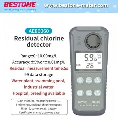 acheter Détecteur de chlore du compteur de qualité de l'eau portable Résiduel 0,00-15,00 mg/L pH 4,0-10.0 fabrication en ligne