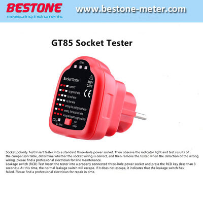 acheter Test RCD de moniteur de puissance de prise multifonction GT85 avec polarité de phase fabrication en ligne