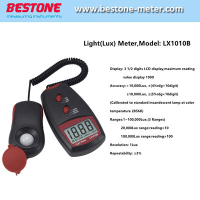 comprar Luxímetro Digital Medidor de Luz Faixa de 1 a 100000 Lux Display LCD de 3 1/2 Dígitos fabricação em linha