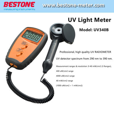 satın al UVA ve UVB ölçümü, 280 nm ila 380 nm spektrum ve 3 aralığı seçimi ile profesyonel UV ışık ölçümcüsü ve radyometre Çevrimiçi üretim