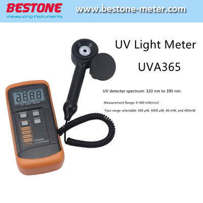 주문 UVA365 UV 광량계 및 UV 방사계 (320nm - 390nm 스펙트럼, 4단계 범위 선택 가능) 온라인 제조