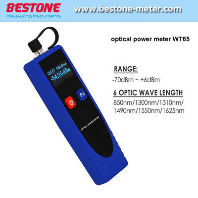 ซื้อ เครื่องวัดกำลังแสงพร้อมไฟฉายในตัว Wt65 850nm 1300nm 1625nm พร้อมจอ LCD การผลิตออนไลน์