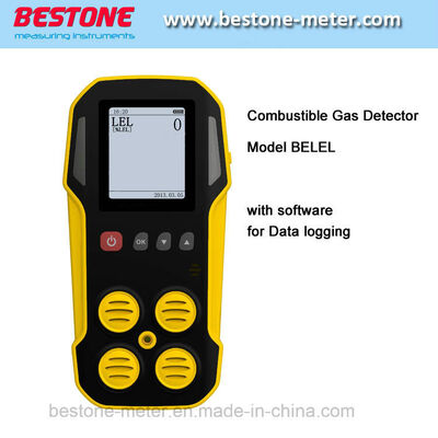 ซื้อ เครื่องตรวจจับก๊าซที่ติดไฟได้ เครื่องวัดก๊าซ เครื่องตรวจจับการรั่วไหลของก๊าซ จอ LCD ขนาดใหญ่ ซอฟต์แวร์บันทึกข้อมูลการเตือน Belel การผลิตออนไลน์