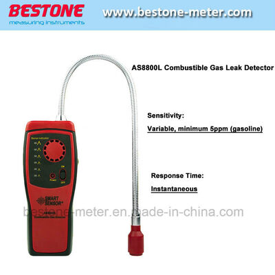 kopen Brandbare gaslekdetector met ingebouwde sensor, instelbare geluidslichtwaarschuwingsmeter, aardgas As8800L online vervaardiging