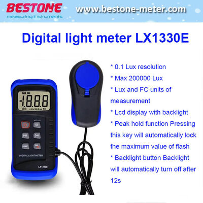 Buy New Light Meter Lx1330e Illuminance Digital Luxmeter Lux Meter Digital Luminometer Lux and FC Switchable online manufacture