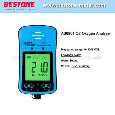 kopen Handheld O2 Meter High Low Alarm Set Digital Oxygen Gas Detector As8901 online vervaardiging