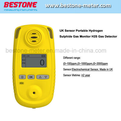 kopen Gasmonitor Draagbare H2s Gasdetector Elektrochemische H2s Gassensor Alarm online vervaardiging
