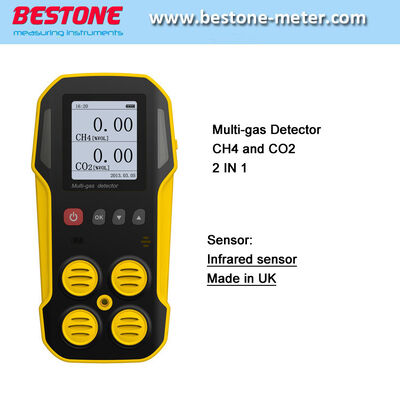 comprar Detector de Gás Portátil Multi 2 CH4 CO2 Detector de Gás 2 em 1 Fabricação em linha