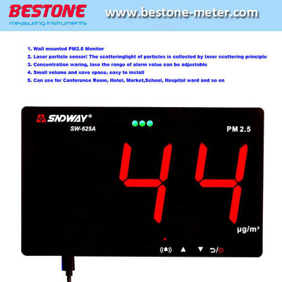 Buy Wall Mounted Laser Dust Pm 2.5 Detector Air Quality Analyzer, Monitor Sw-625A online manufacture