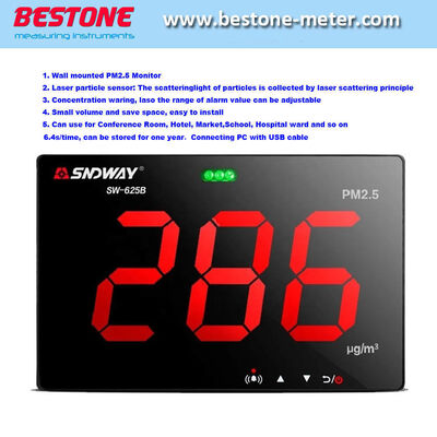 Buy Wall-Mounted Air Quality Monitor Pm2.5 Meter Sw-625b online manufacture