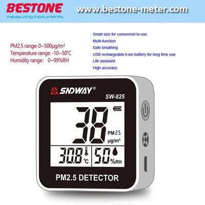 comprare Rilevatore portatile di PM2.5 Monitor di qualità dell'aria con rilevamento laser Misuratore di umidità fabbricazione online