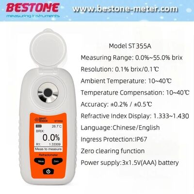 satın al St355A Dijital Taşınabilir Refraktometre ATC Şeker Yüzdesi Test Cihazı Çevrimiçi üretim