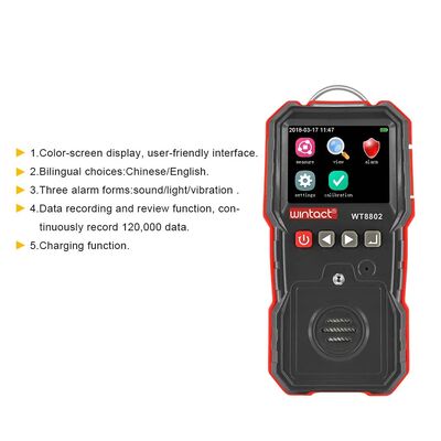 acheter WT8802 Détecteur portable de gaz H2S 120000 Analyseur de sulfure d'hydrogène d'enregistrement de données fabrication en ligne