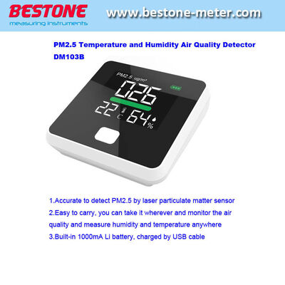 comprare Rilevatore di qualità dell'aria Dm103b Pm2.5 Portatile Monitor di qualità dell'aria interna con misurazione di temperatura e umidità fabbricazione online