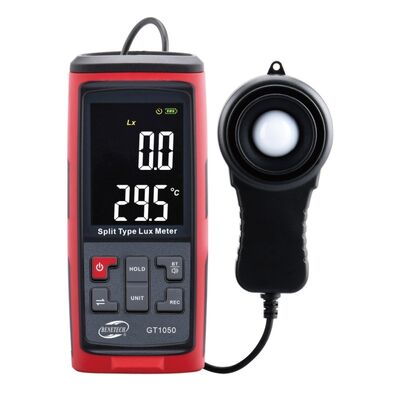 comprar GT1050 Medidor de iluminación digital Tipo dividido 0~200000lx Rango ± 3% de error fabricación en línea