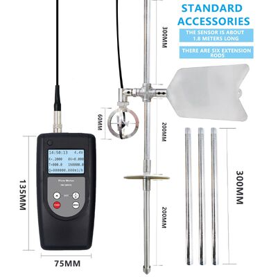 kopen Vervuild Water Draagbare Flowmeter FM-100V10 met Hall Snelheid Rotatiesensor online vervaardiging