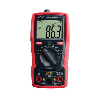 ซื้อ VC97 มัลติเมตรดิจิตอลที่มี 4000 Count LCD True-RMS และ Thermocouple แบบ K สําหรับการวัดที่แม่นยํา การผลิตออนไลน์