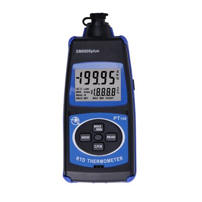 Comprar SM6806plus RTD Thermometer Termómetro digital con alta precisión 0,05% Largo rango -200oC a 600oC y registro de datos 256 conjuntos Fabricación en línea