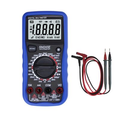 Acheter Multimètre numérique SM245E avec affichage LCD à 4 1/2-digits fonction de rétroéclairage et éteint automatiquement fabrication en ligne